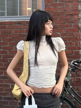 polka dot turtleneck