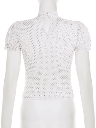 polka dot turtleneck
