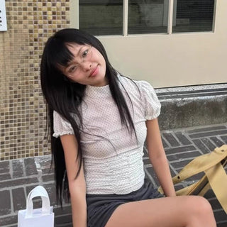 polka dot turtleneck
