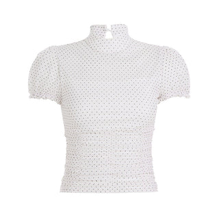 polka dot turtleneck