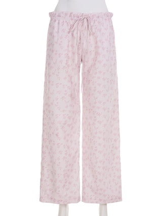floral woven pants