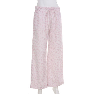 floral woven pants