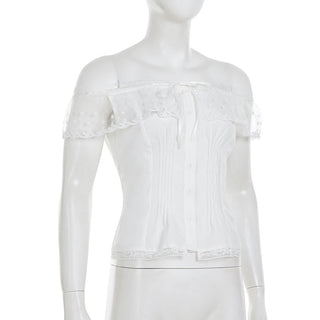 lace off-neck Top