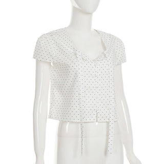polka dot lace Top