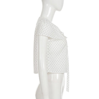 polka dot lace Top