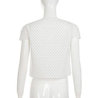 polka dot lace Top