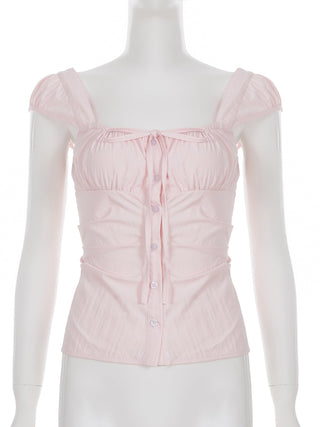 square collar lace Top