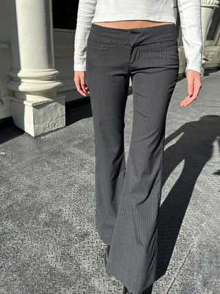 striped suit pants