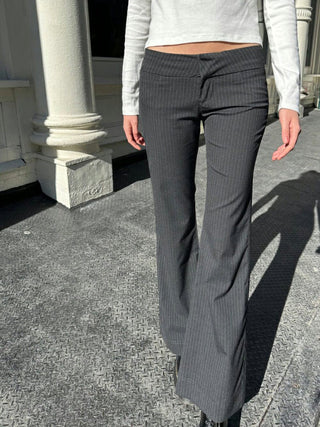 striped suit pants