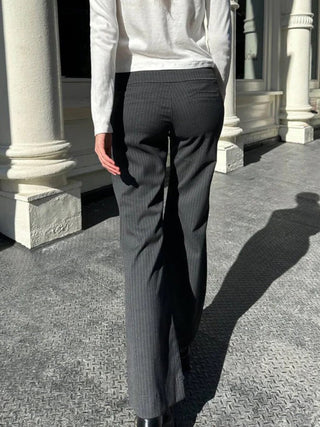 striped suit pants
