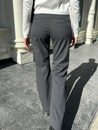 striped suit pants