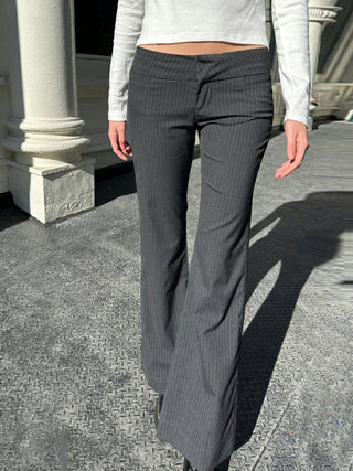 striped suit pants