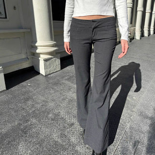 striped suit pants