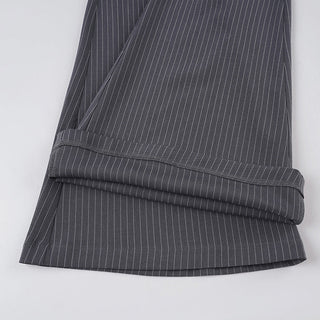 striped suit pants