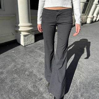 striped suit pants