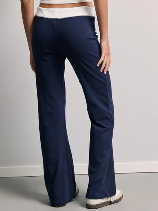 contrast lace pants