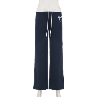 contrast lace pants