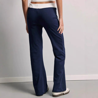 contrast lace pants