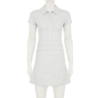 pleated swing skirt