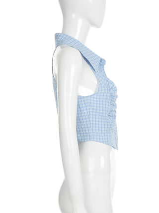 plaid halter Top