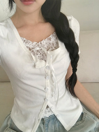 bandage button top