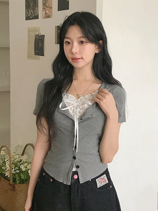 bandage button top
