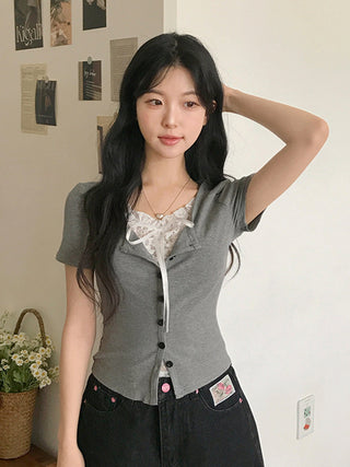 bandage button top