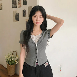 bandage button top