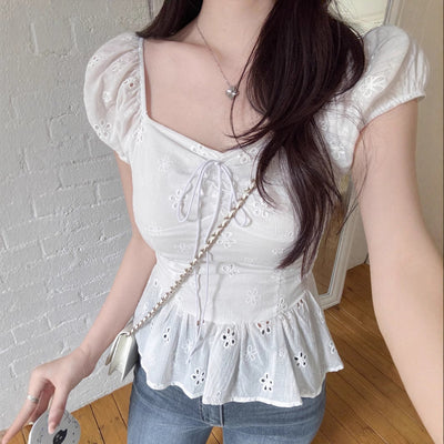 puff lace Top