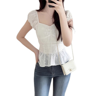 puff lace Top