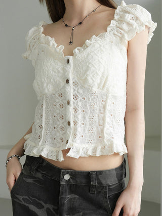 stringy selvedge Top