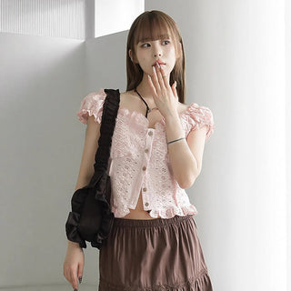 stringy selvedge Top