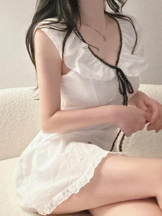 white strap dress