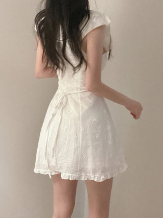 white strap dress
