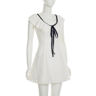 white strap dress