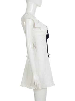 white strap dress