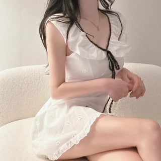white strap dress