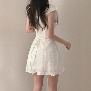 white strap dress