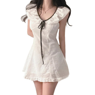 white strap dress