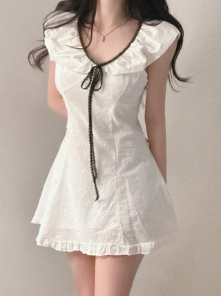 white strap dress