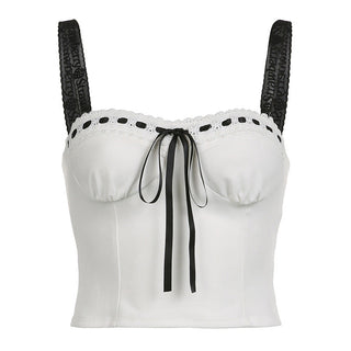 lace-up tube top