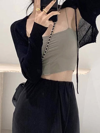lace-up tube top