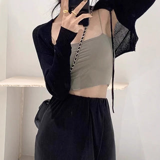 lace-up tube top