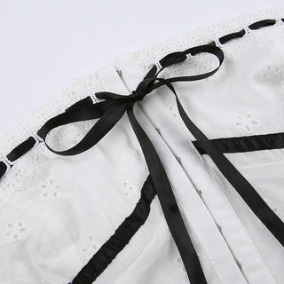 lace-up tube top