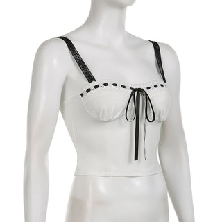 lace-up tube top