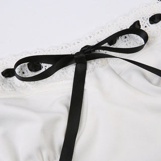 lace-up tube top