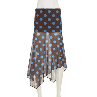 polka dot mesh skirt