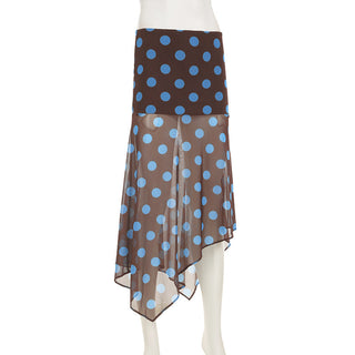 polka dot mesh skirt