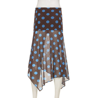 polka dot mesh skirt