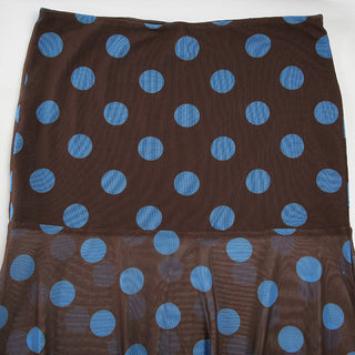 polka dot mesh skirt